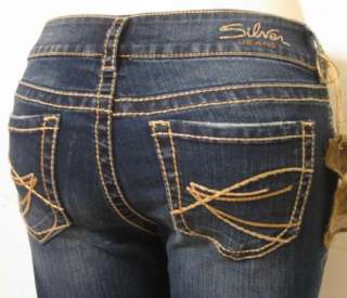 NEW SILVER JEANS Suki Capri Womens Jeans Sz 24 36 L9996SAF334 Z7275 