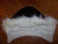 Girls 7/8 black puffer vest removable fur lined hood~~  