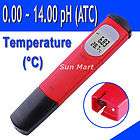 Digital pH Meter Tester Thermometer Temperature (°C)