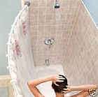 New Decor Bathroom Curved Shower Rod Adjustable White