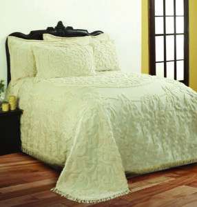 NWT Laura Chenille Bedspread by Cody Ivory All Sizes  