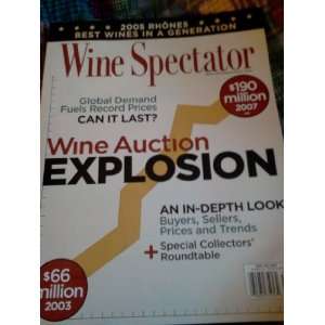  Wine Spectator Issue November 30, 2007 Wine Auction 