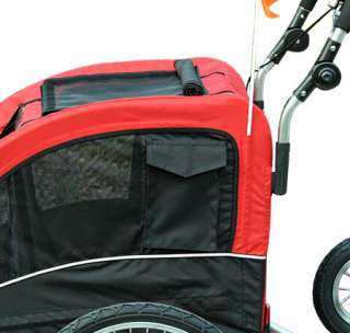   Bike Bicycle Trailer Dog Stroller Cat Carrier W/Suspension Red  