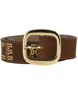 Dolce & Gabbana Brown Suede Embellished Belt  