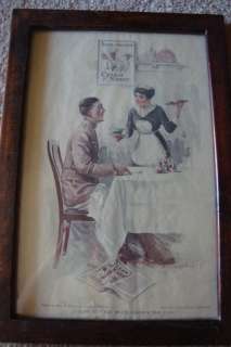 Vintage Cream of Wheat Military Man Picture from 1918  