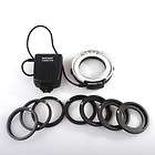 LED Macro Ring Flash FC100 + 52 77mm Adapter Ring Kit for Canon Camera 