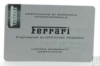 PANERAI FERRARI GRANTURISMO FER00011 SS CHRONOGRAPH MENS WATCH W/ BOX 