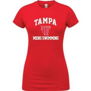  Tampa Spartans Red Womens Mens Swimming Arch T Shirt 