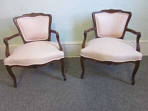 French Louis XV Pair Petite Boudoir Chairs  