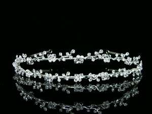 Bridal Princess Rhinestones Crystal Flower Wedding Headband Tiara 5459 