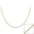 Mondevio 18k Gold over Silver Italian 36 inch Box Chain Necklace
