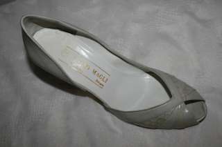 BRUNO MAGLI Women Gray Snake Skin PUMPS Shoes Sz 8  