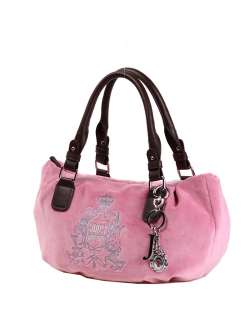 NWT JUICY COUTURE PINK WITH BROWN VELOUR ETIQUETTE YHRUS750 MSRP 178 