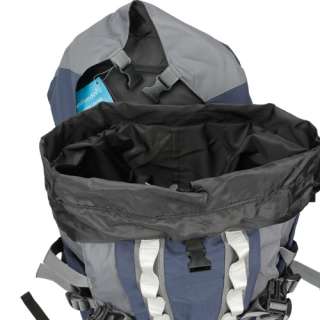 80L Hiking Camping Backpack Large Capacity External Frame Packs Blue 