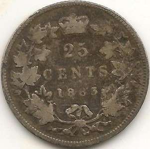 1883 H VG Canadian Quarter  