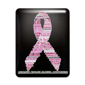  iPad Case Black Cancer Pink Ribbon Support Breast Cancer 