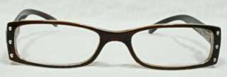   Clear Lens Brown Frames Rhiestones Very Sexy Womens Eyeglasses Glasses