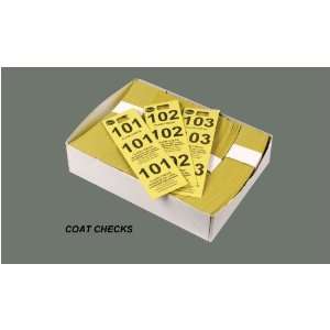  Paper Coat Check Tags, 500 pcs/box (Choice of Colors 