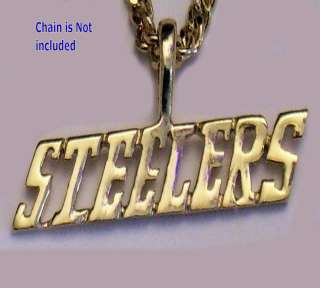 Pittsburgh Steelers Charm Pendant 24k Gold Plated NFL New Free 