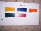 1967 du pont truck paint color chip sample chart mack