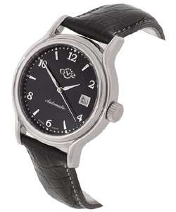 Gevril GV2 Classic Black Dial Black Strap Watch  