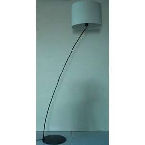   Source LS 82028BLK/WHT Arch Floor Lamp, Black with White Fabric Shade