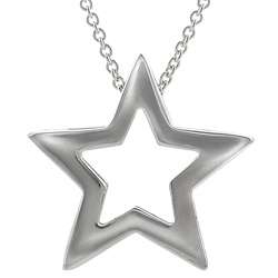 Sterling Silver Cutout Star Necklace  
