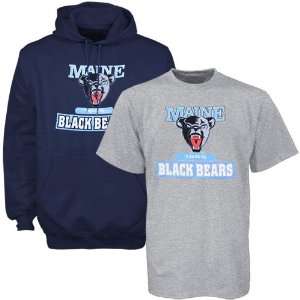  Maine Black Bears Hoody Sweatshirt & T shirt Combo Sports 
