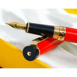  Picasso Vivid Red Lacquer Barrel Gold Dream Series Fountain Pen 