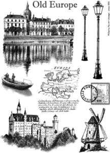 OLD EUROPE  Unmounted rubber stamps SHEET by Cherry Pie  