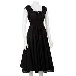 Grace Elements Womens Black Cap Sleeve Dress  