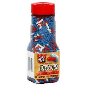  Cake Mate, Red Wt Blue Decors, 6 Each (6 Pack) Health 
