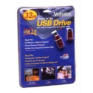  Verbatim 32 MB USB 2.0 Flash Drive 94893 Electronics
