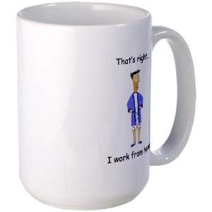 Work From Home Humor Large Mug by   Kitchen 