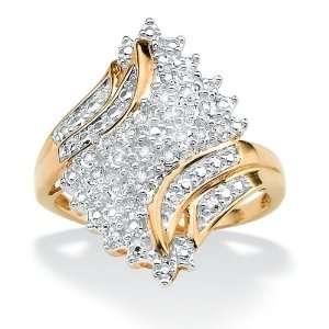 PalmBeach Jewelry 10K Gold Diamond Womens Ring Jewelry