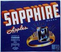 SAPPHIRE September Birth Stone Ring Apple Label  