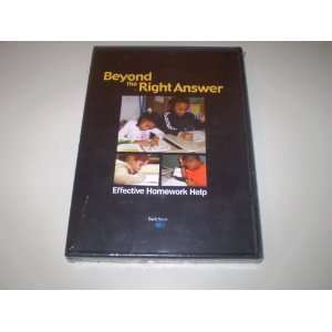   Beyond the Right Answer   Effective Homework Help DVD 
