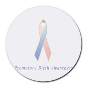  Premature Birth Awareness Ribbon Round Mouse Pad Office 