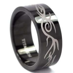   Titanium Ring with a Tribal Design Rumors Jewelry Company Jewelry