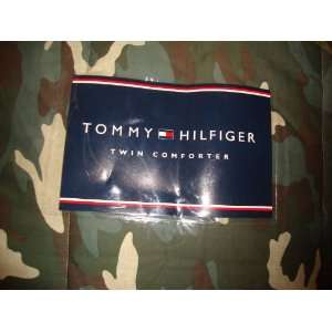  Tommy Hilfiger Garrison Camo Green Twin Comforter