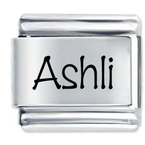  Name Ashli Gift Laser Italian Charm Pugster Jewelry