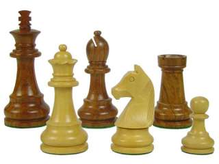 Tournament Chess Set Pieces Wooden 3.75   Dbl. Queens  