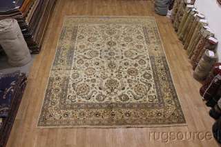 LARGE 60 YEARS OLD MUTED ANTIQUE 9X12 TABRIZ PERSIAN ORIENTAL AREA RUG 