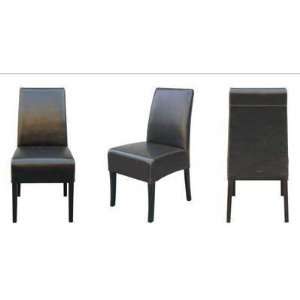  Dark Brown Full Leather Restaurant Chair