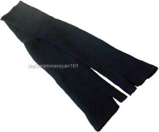 Womens Girls Black Soft & stretchy Thin Knit Long Arm Warmers 