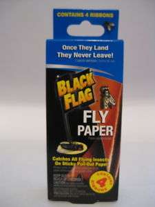 Black Flag Fly Paper Ribbons 4 count **  