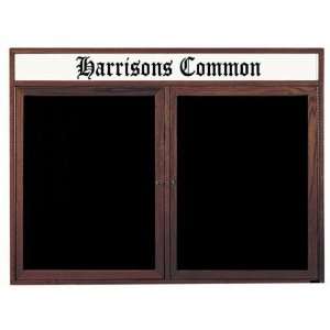  Enclosed Changeable Letter Board Frame Color Walnut Stain 