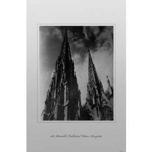  St. Patricks Cathedral Water Droplets Poster