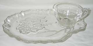 Colony Glass Gaiety Pattern Snack Plate & Cup  