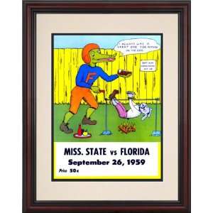  1959 Florida vs. Mississippi State 8.5 x 11 Framed 